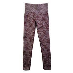GymShark Women's S Wine Gray Adapt Camo Seamless Legging Stretch Cropped Yoga
